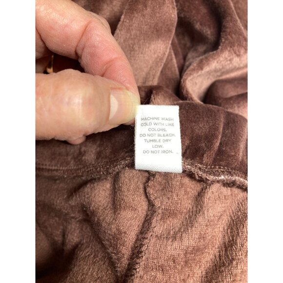 Danskin 2-Piece Velour Track Suit, Sz Large, Pinkish Brown Boxy Hoodie Jogger - Picture 14 of 16
